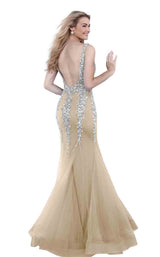 Jovani 63700BG Nude/Silver