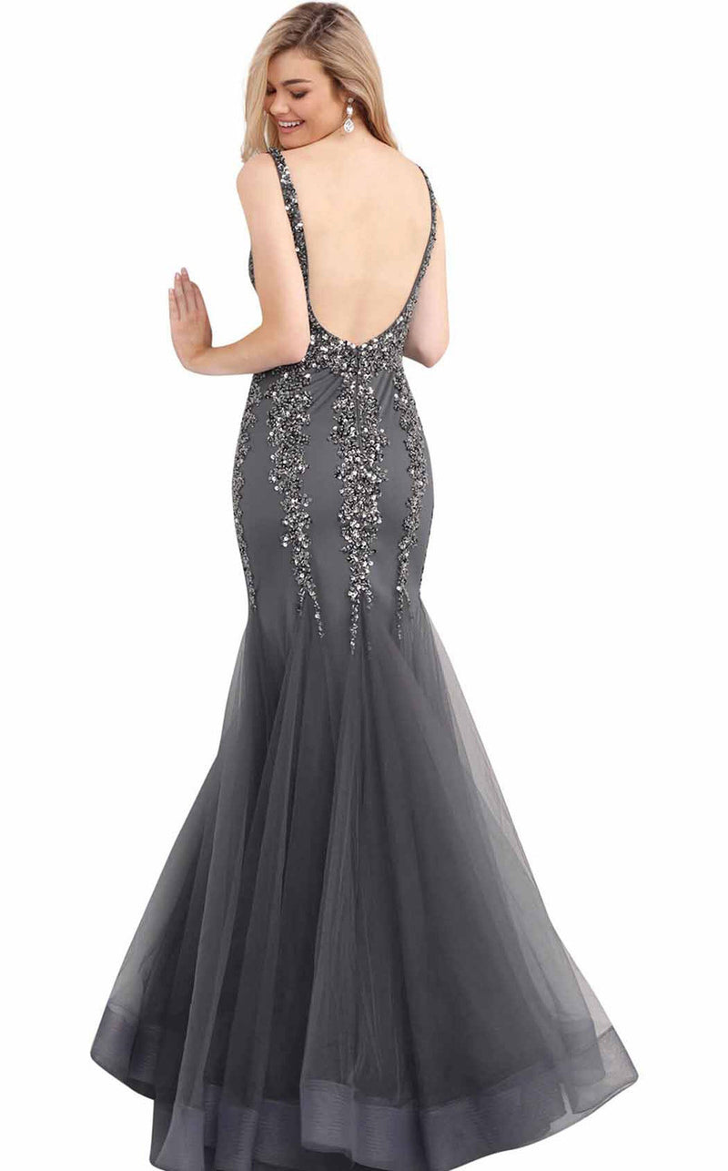 Jovani 63700BG Charcoal