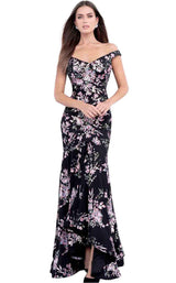 Jovani 63951 Black Multi