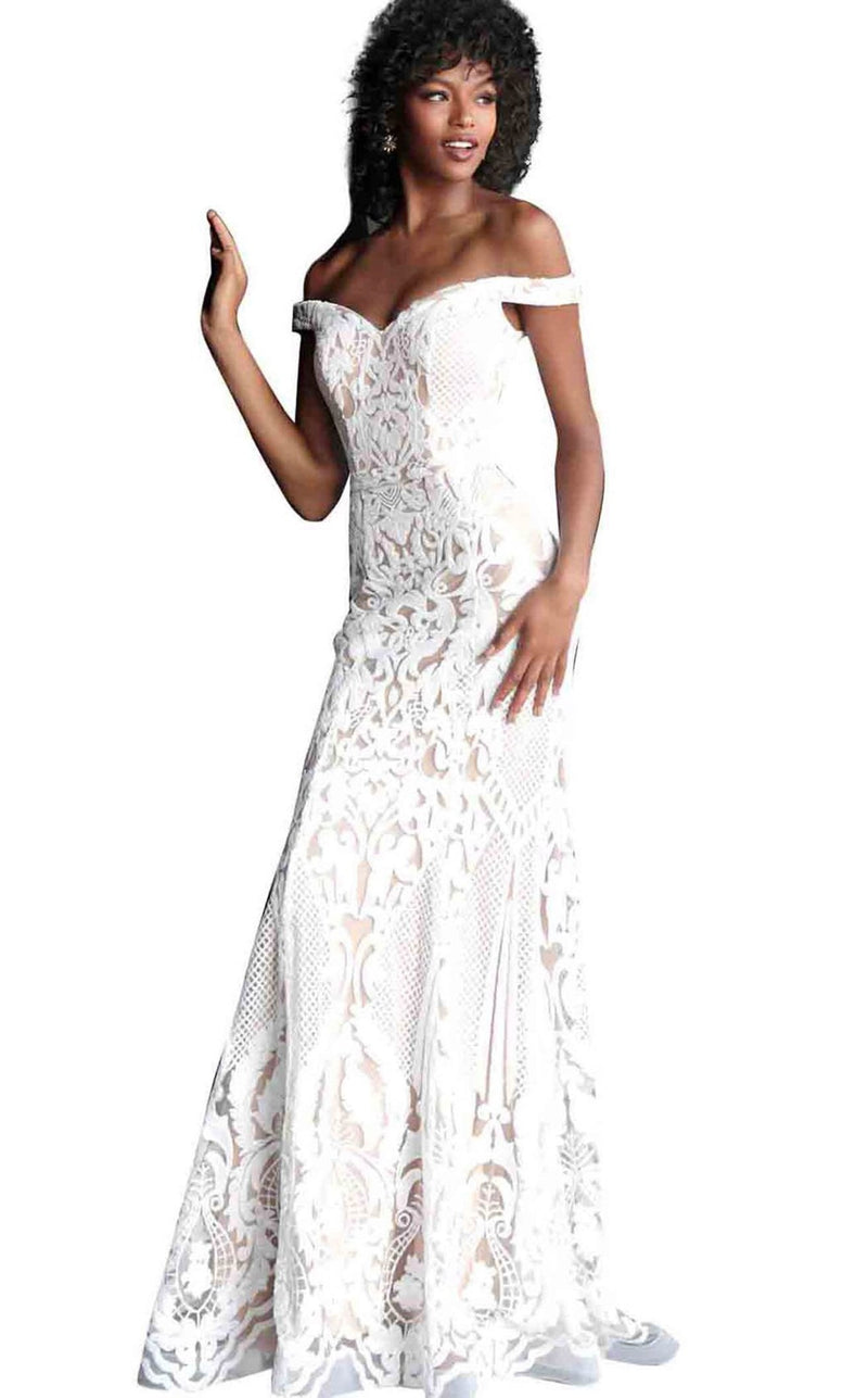 Jovani 64277BG Off White