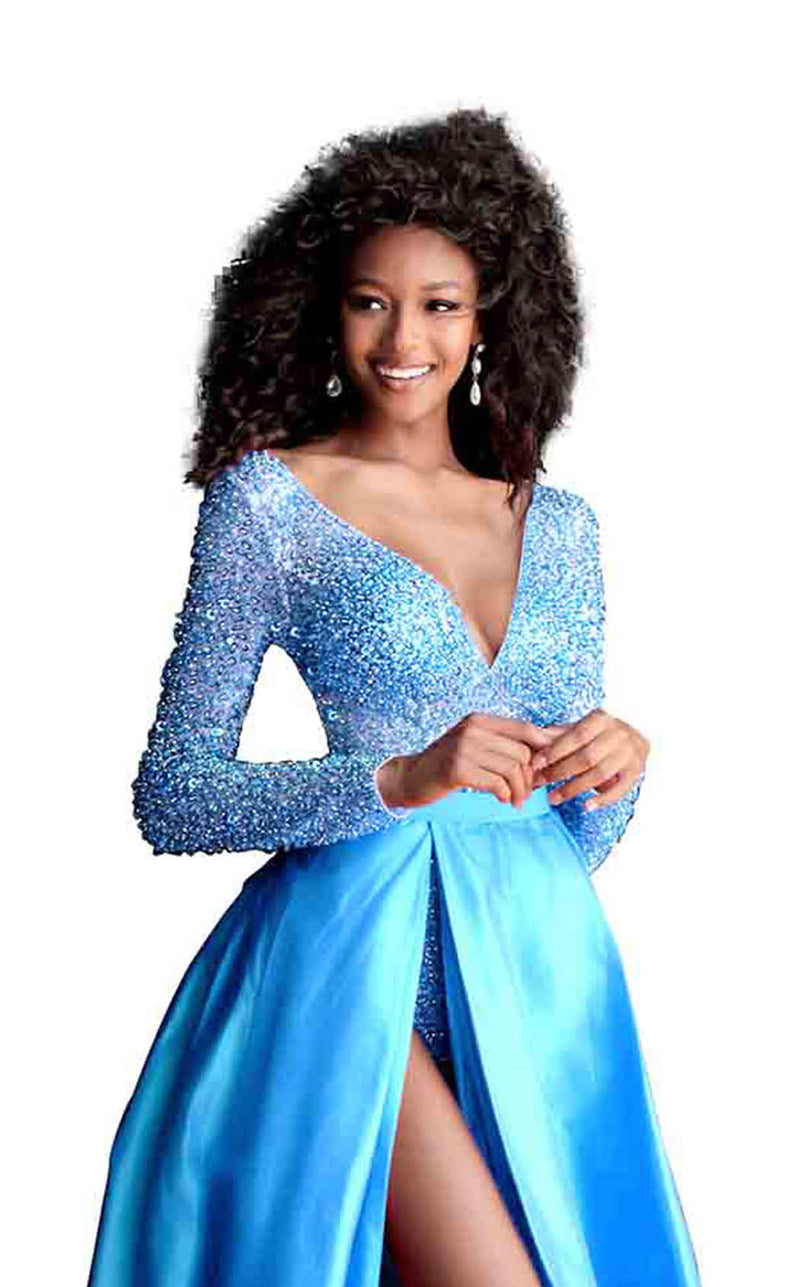 Jovani 64949 Light Blue