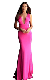 Jovani 64996 Hot Pink