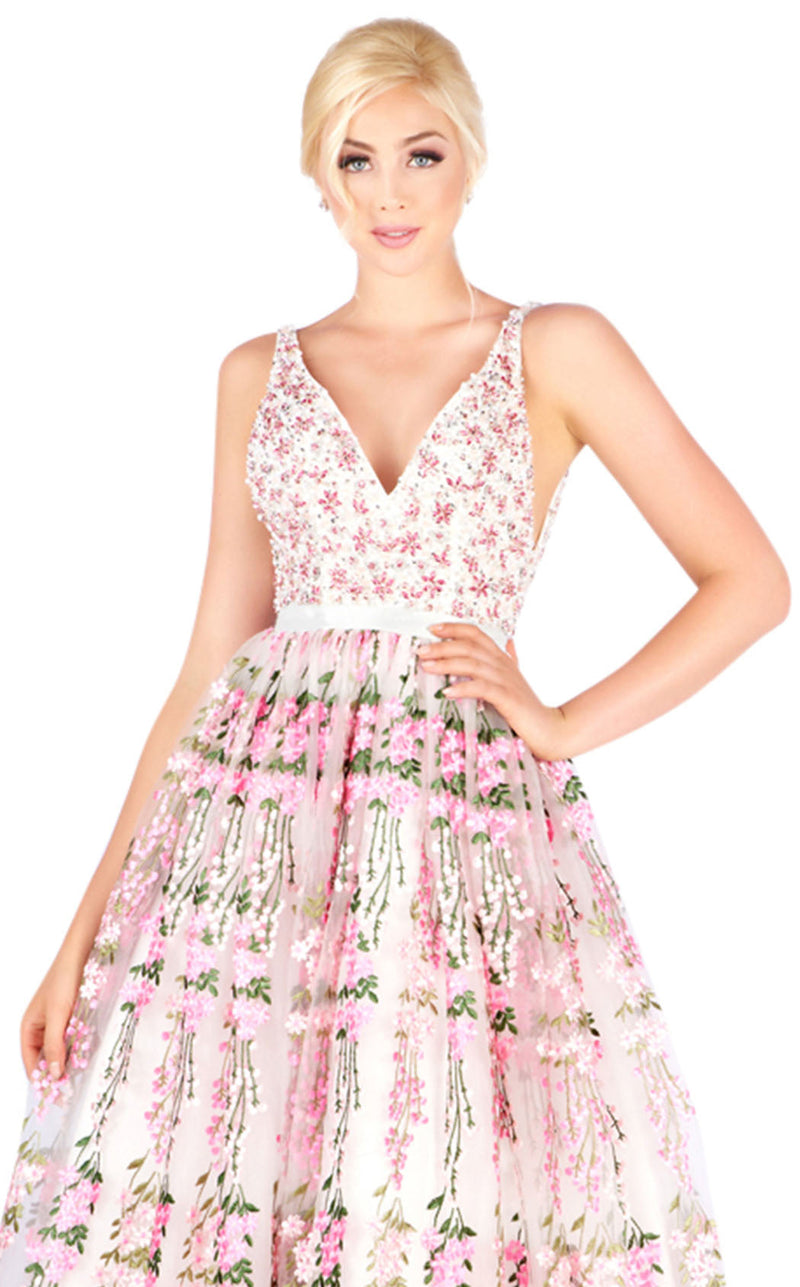 Mac Duggal 66319H Pink-Floral