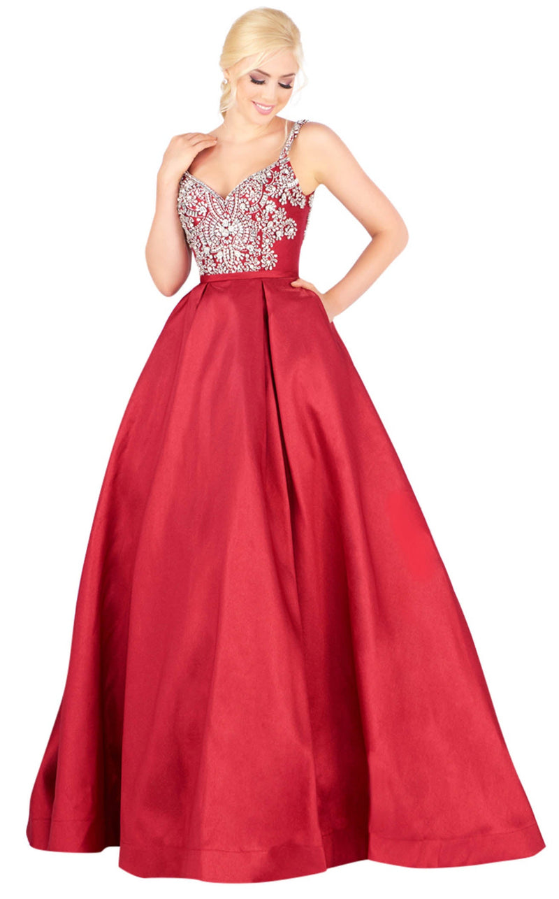 Mac Duggal 66532H Burgundy