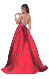 Mac Duggal 66532H Burgundy