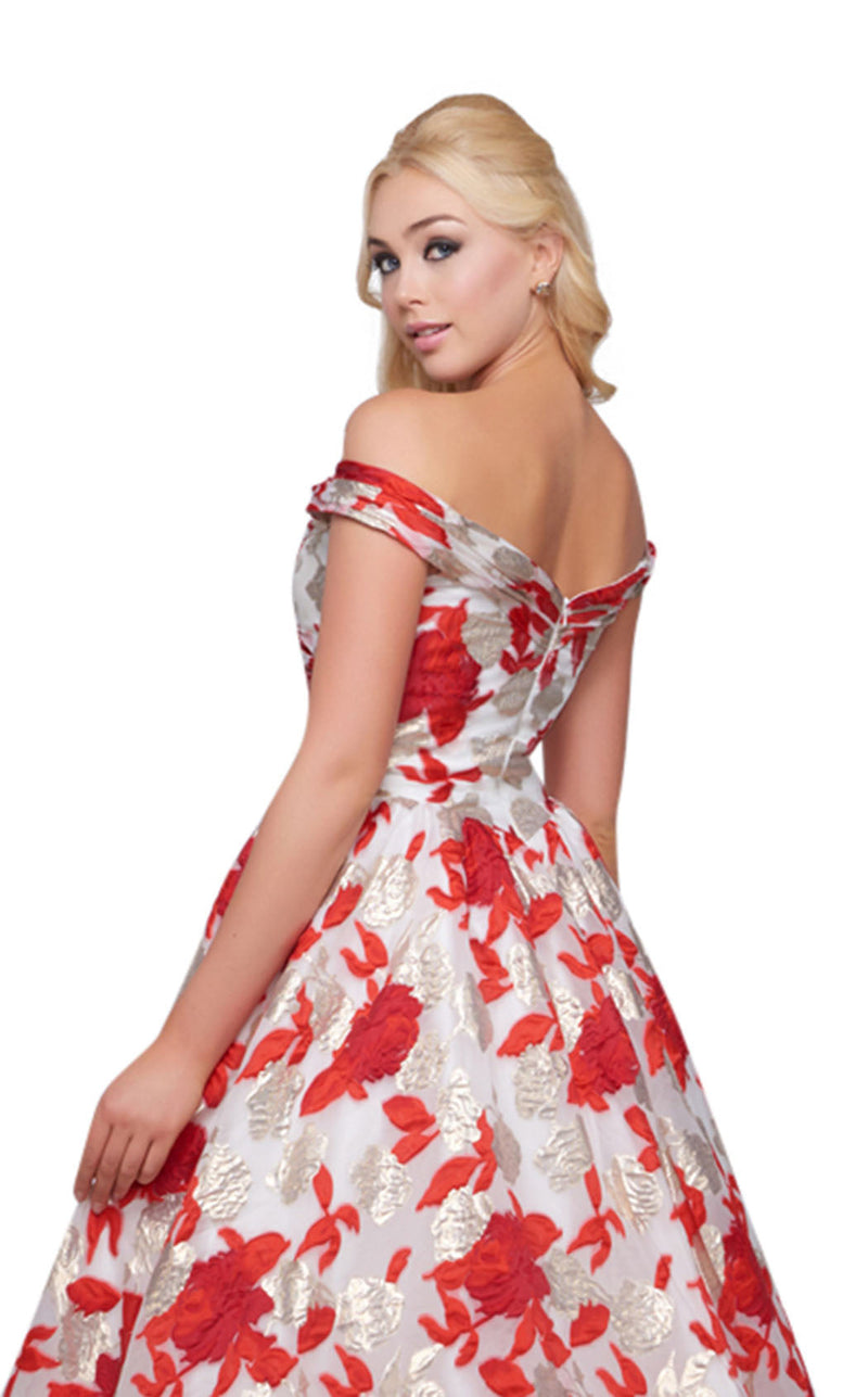 Mac Duggal 66588H Red Multi