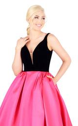 Mac Duggal 66720H Hot Pink/Black