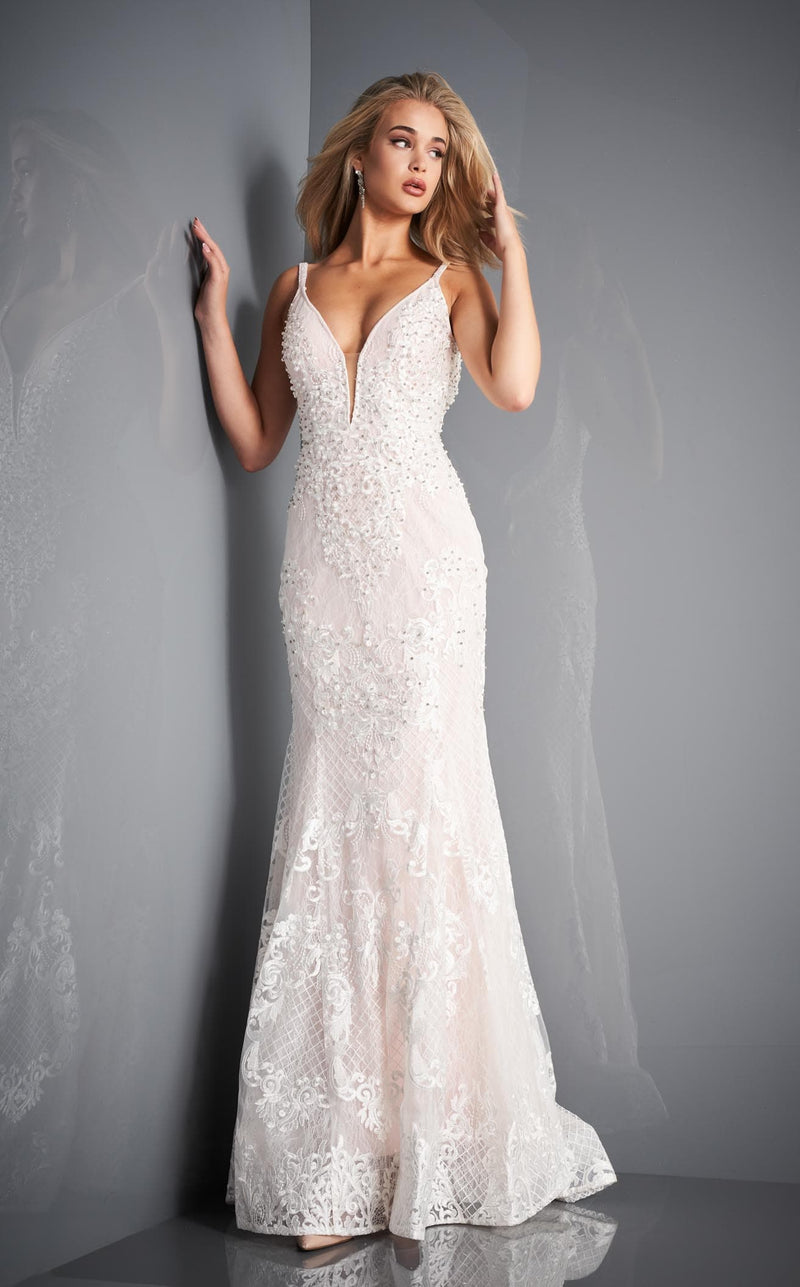 Jovani 66792BG Off White