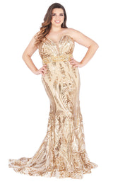 Mac Duggal Fabulouss 66828F Gold