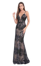 Jovani 67109 Black-Nude