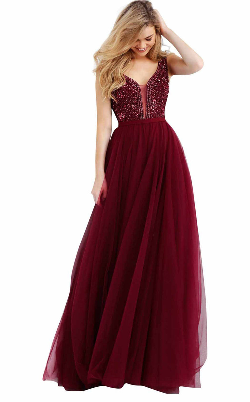 Jovani 67203 Burgundy