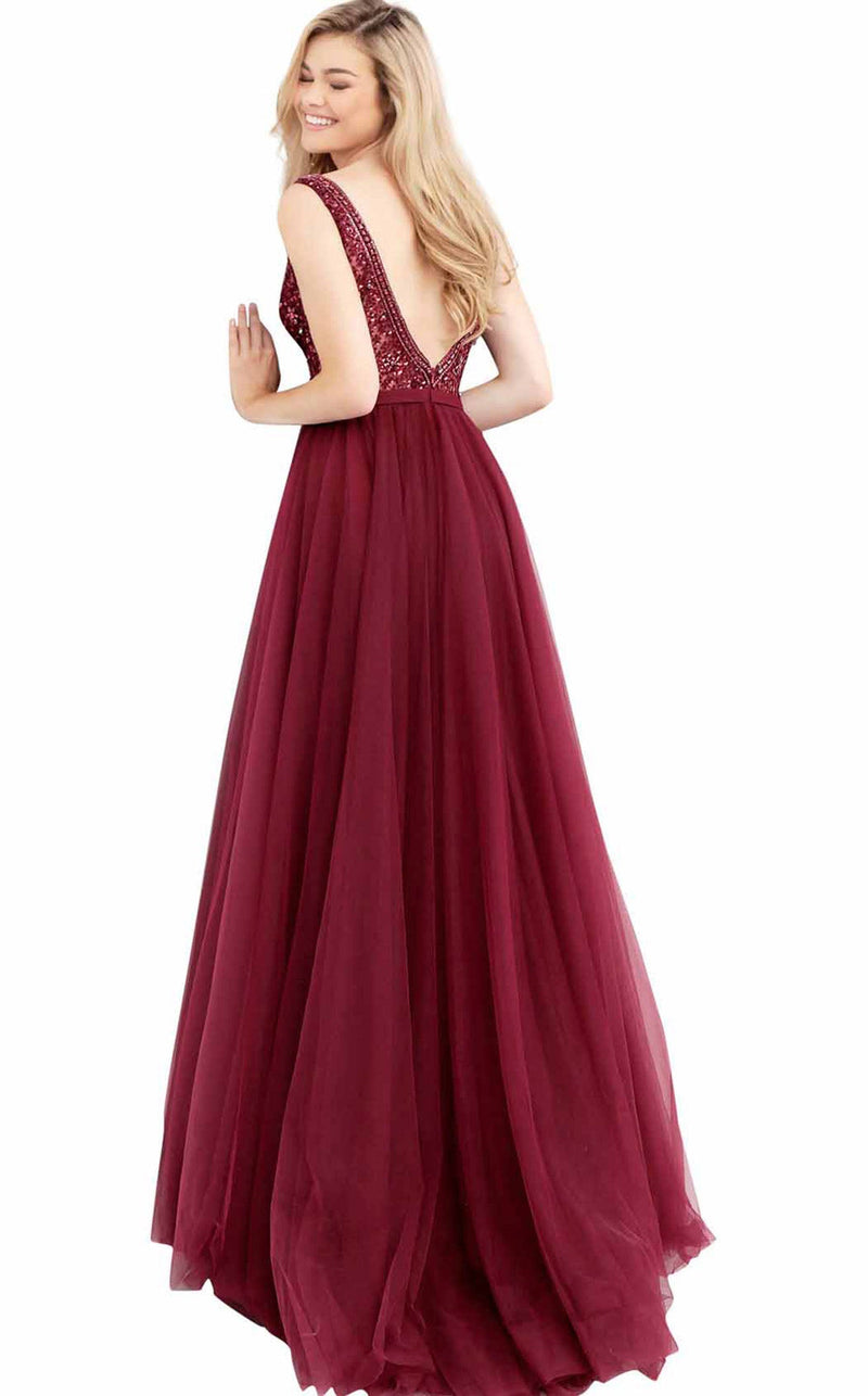 Jovani 67203 Burgundy