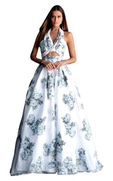 Jovani 67298 Ivory/Blue