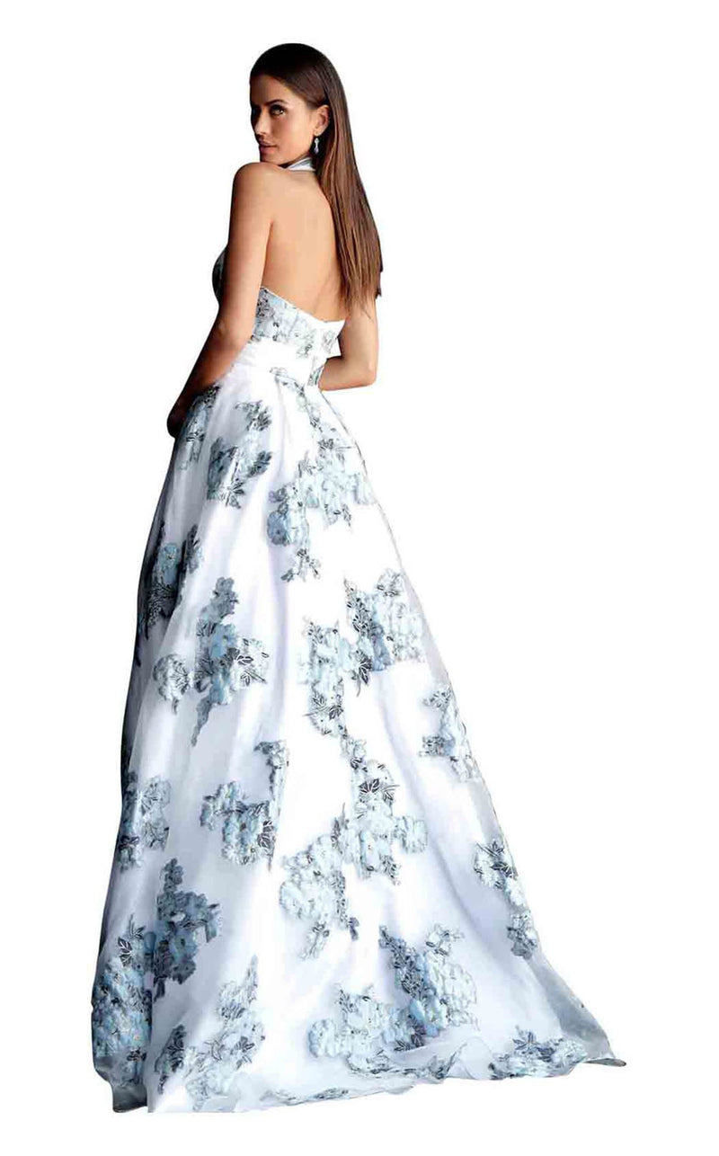 Jovani 67298 Ivory/Blue