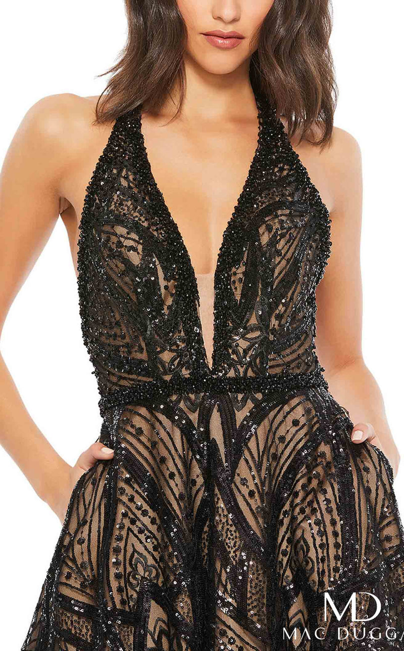 Mac Duggal 67583M Black-Nude