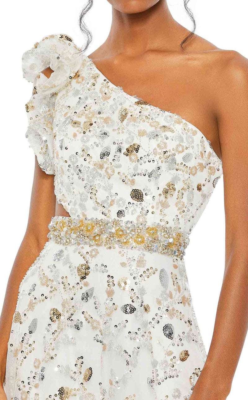 Mac Duggal 68032 Ivory/Gold