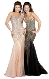 Jovani 6837BG Blush-Silver&Black-Gold