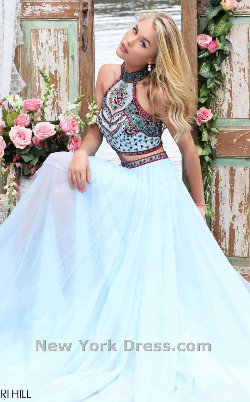 Sherri Hill 50075 Light Blue/Multi