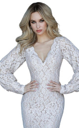 Jovani 68536BG Ivory/Nude