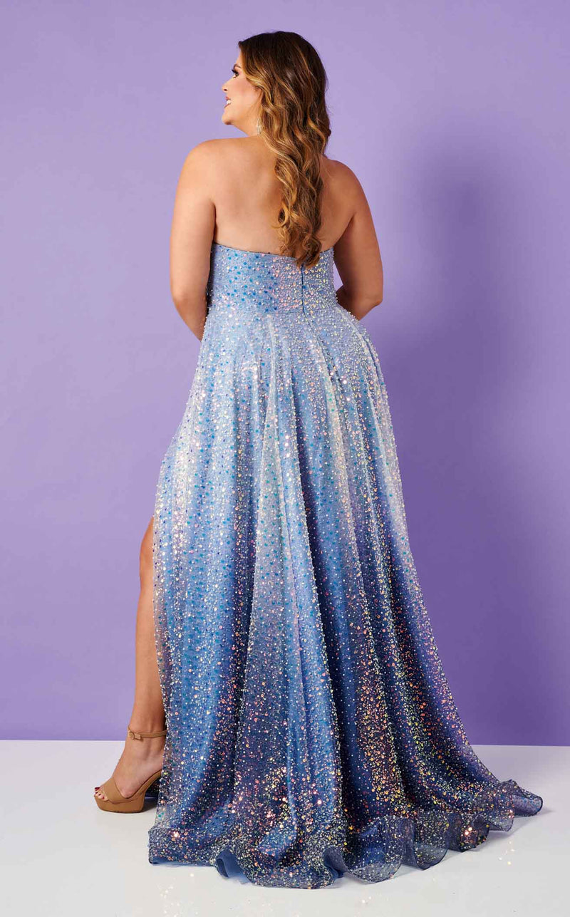 Rachel Allan 70292W Periwinkle Ombre