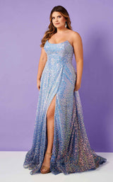 Rachel Allan 70292W Periwinkle Ombre