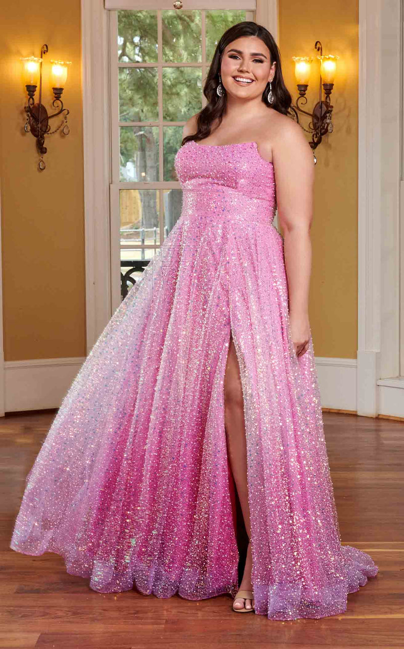 Rachel Allan 70292W Pink Ombre