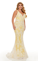 Rachel Allan 7105W Yellow/White