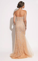 Jovani 72651BG Nude/Silver