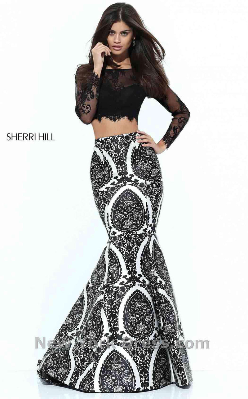 Sherri Hill 50663 Black/Ivory