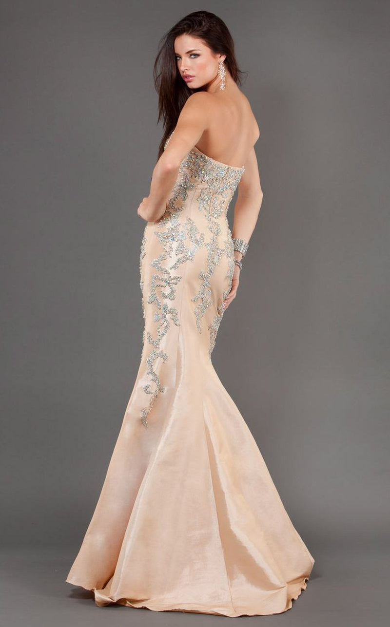 Jovani 73544BG Nude/Silver