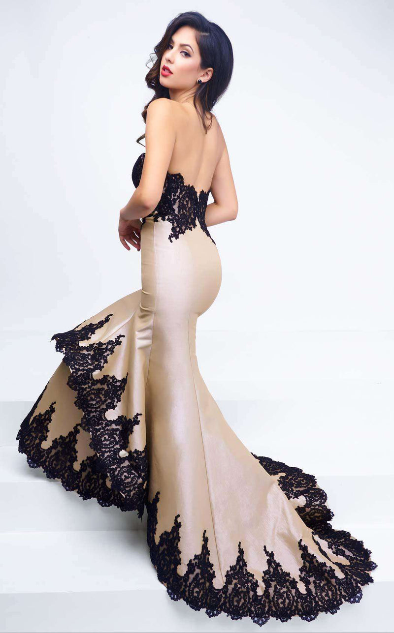 Mac Duggal 62819 Nude/Black