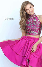 Sherri Hill 50798 Plum Print