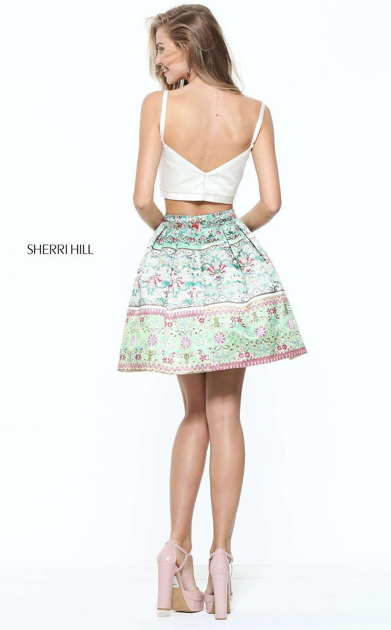 Sherri Hill 50855 Ivory/Print