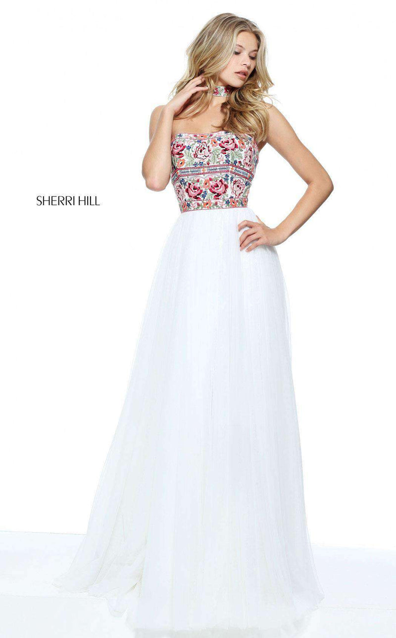 Sherri Hill 50873 Ivory/Multi