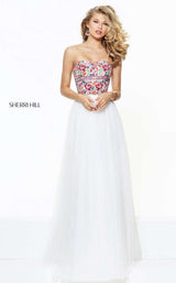 Sherri Hill 50873 Ivory/Multi