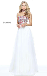 Sherri Hill 50873 Ivory/Multi