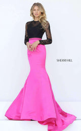 Sherri Hill 50916 Black/Fuchsia