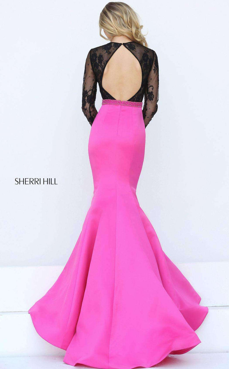 Sherri Hill 50916 Black/Fuchsia