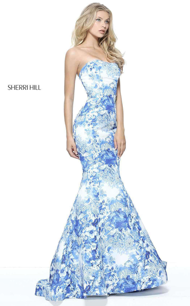 Sherri Hill 51198 Ivory/Blue