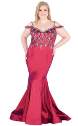 Mac Duggal Fabulouss 77538F Cranberry