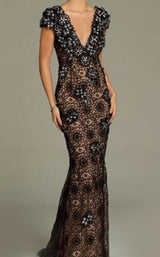 Jovani 77706BG Black-Nude