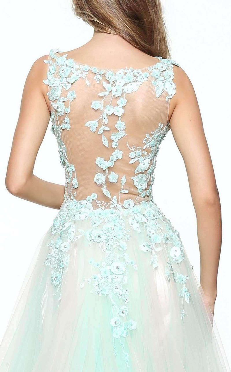 Sherri Hill 51051 Aqua/Blush