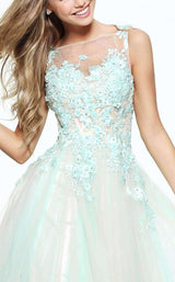 Sherri Hill 51051 Aqua/Blush