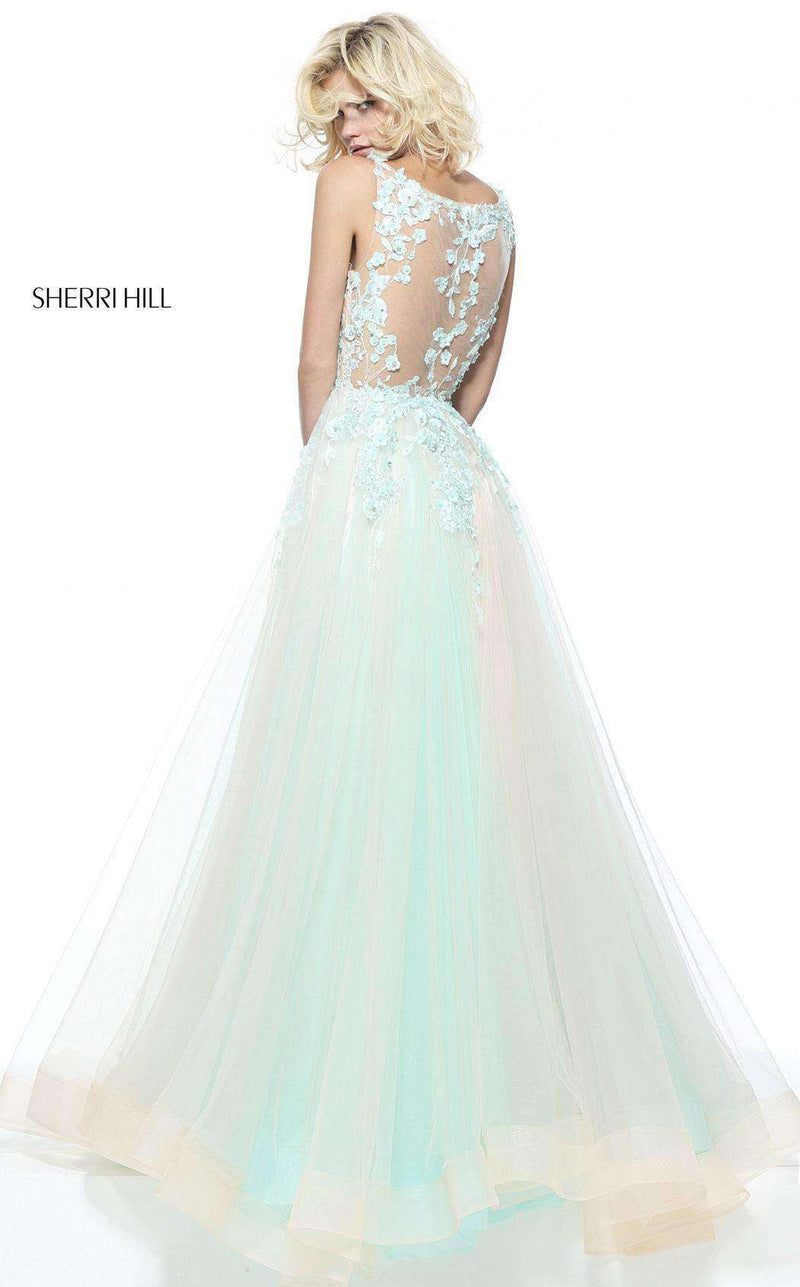 Sherri Hill 51051 Aqua/Blush