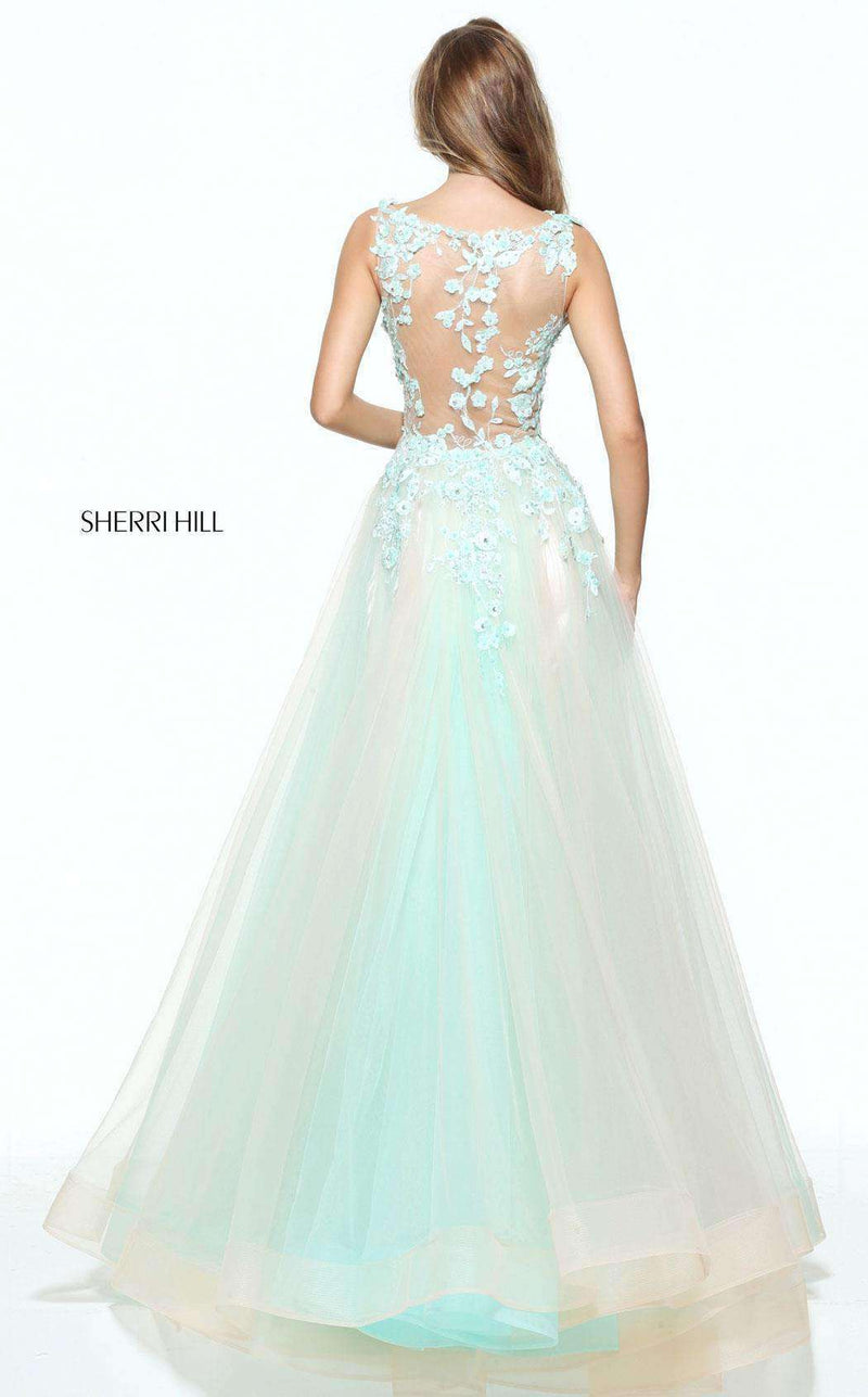 Sherri Hill 51051 Aqua/Blush