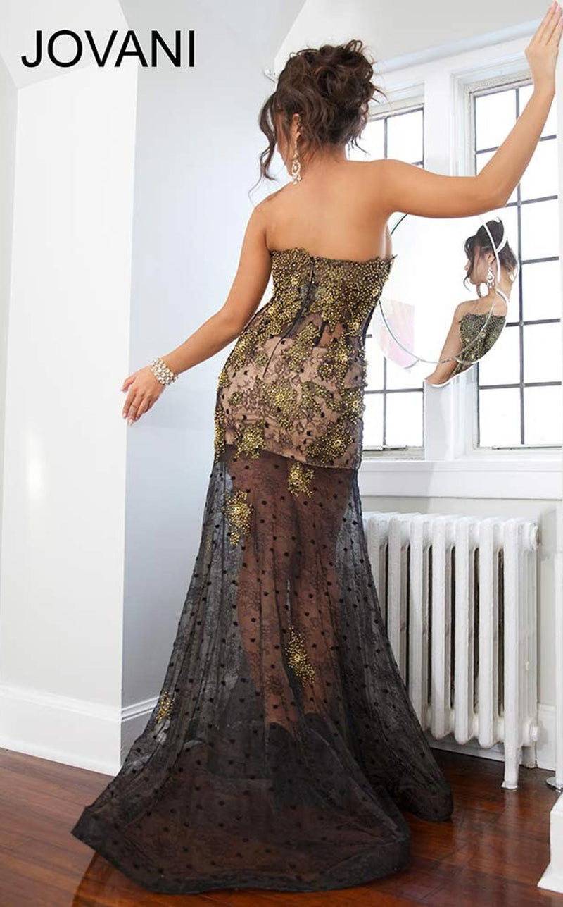 Jovani 78422BG Black-Gold