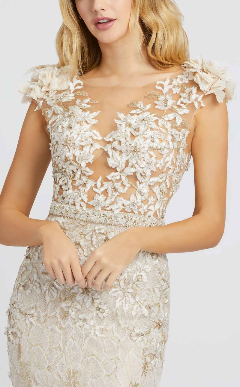 Mac Duggal 79268 Ivory/Nude