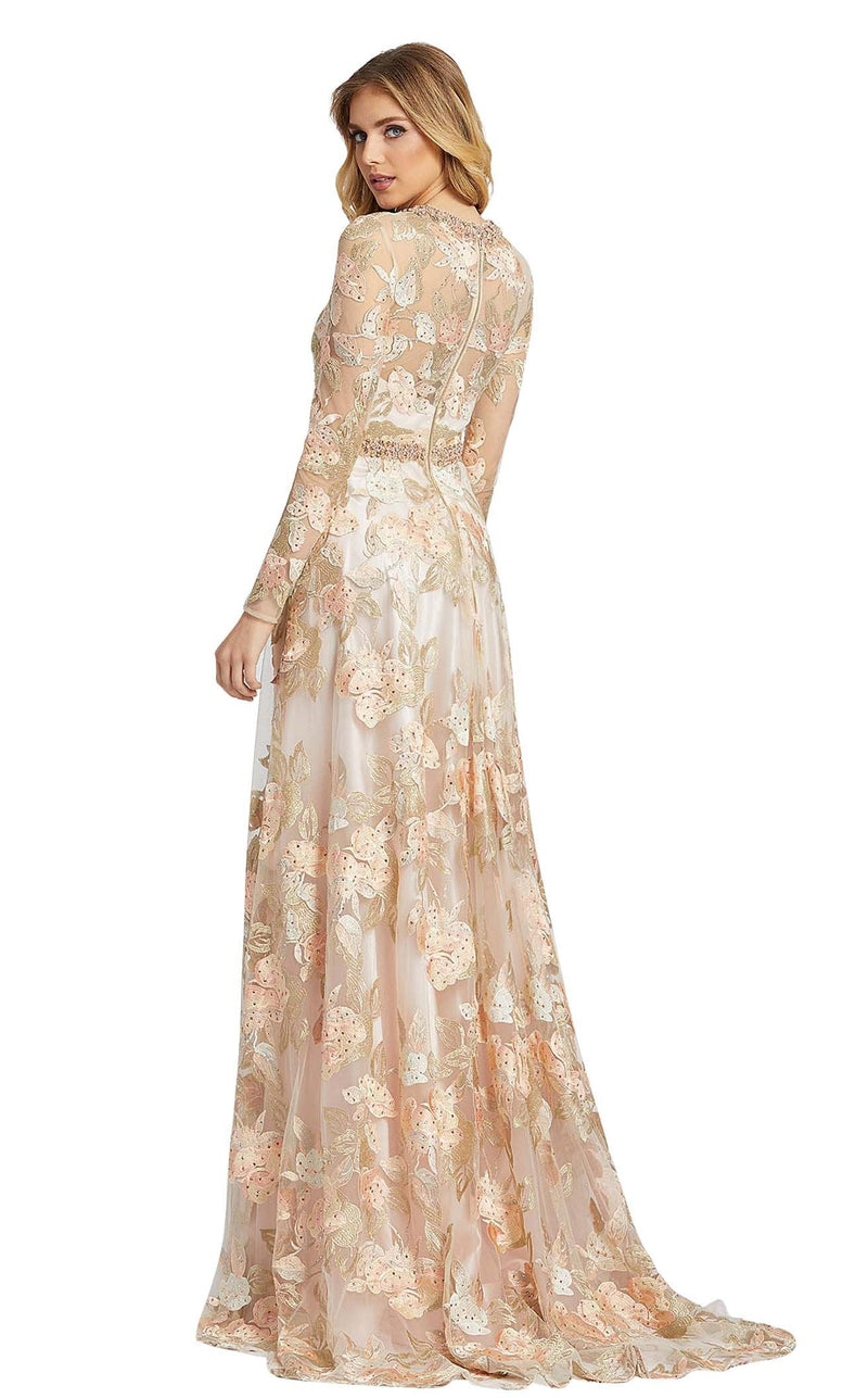 Mac Duggal 79287D Peach-Romance