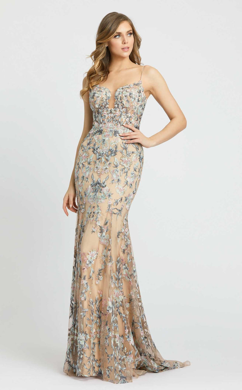 Mac Duggal 79313 Nude Multi