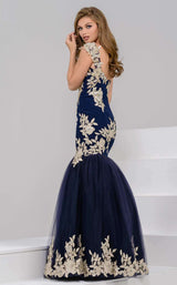 Jovani 41713 Navy/Gold